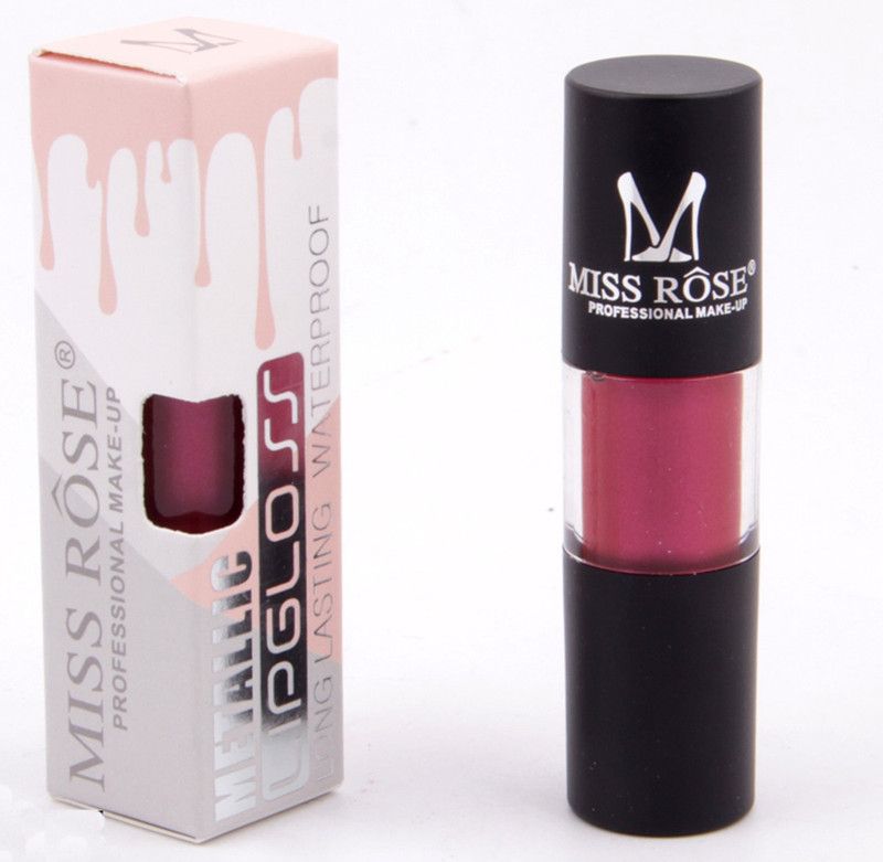 MISS ROSE Metallic Lip Gloss (35)  (5 ml, Dark Brown)