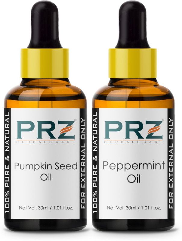 PRZ Combo of Pumpkin Seed Carrier oil & Peppermint Oil (Each 30ml )  (30 ml)