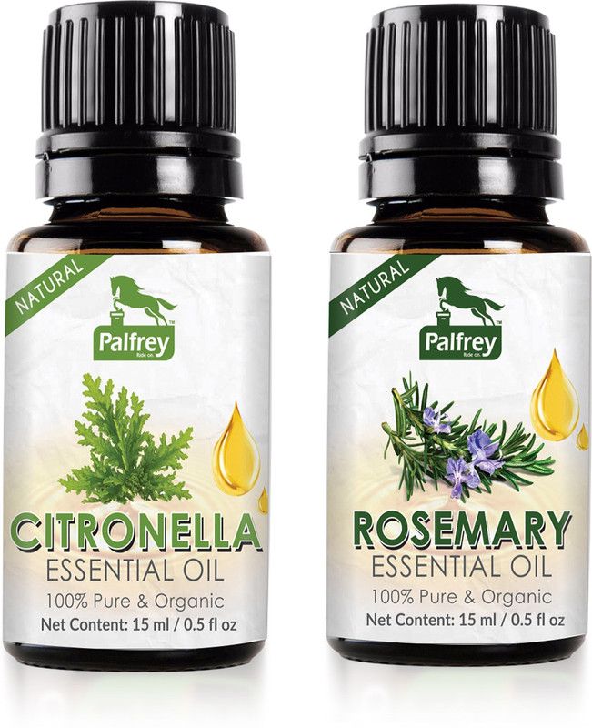 PALFREY 100% Pure Natural Organic Citronella Essential Oil (15 ml) + Rosemary Essential Oil (15 ml)  (30 ml)