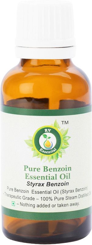 R V Essential Pure Benzoin Essential Oil 10ml- Styrax Benzoin (100% Pure and Natural Steam Distilled)  (10 ml)