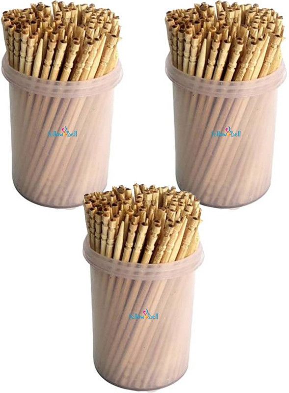 Yellow Bell Wooden Toothpick,toothpick sticks,dental floss stick-02  (5 cm, Pack of 315)