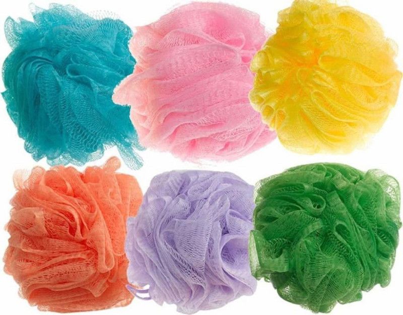 One N Only Loofah  (Pack of 6, Orange, Green, Blue, Pink)