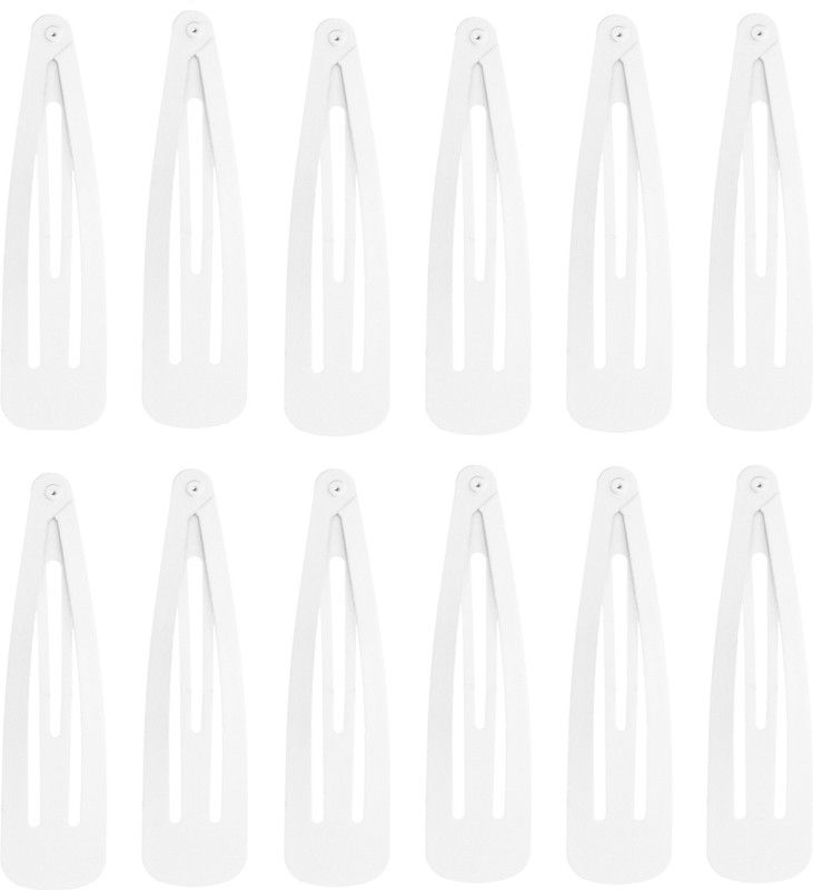 Nyamah sales Metal Hair Clips Tic Tac Hair Pins Hair Accessories Hair Styling Tools Tic Tac Clip  (White)