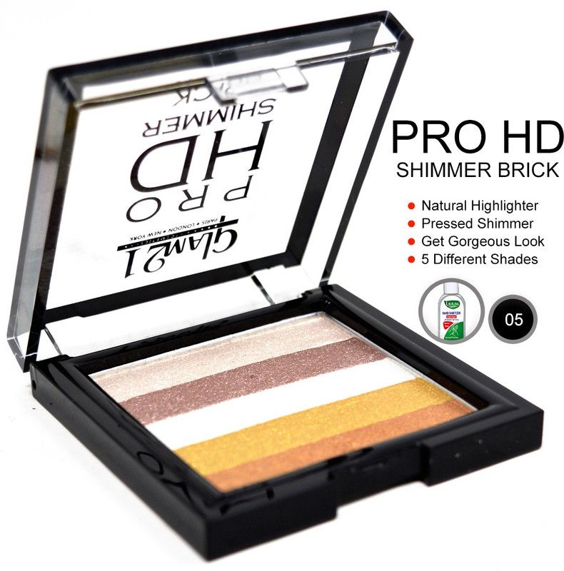 Glam21 Pro HD Shimmer Brick Highlighter, (711-05), 7.5g Highlighter  (Pearl)