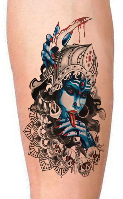 surmul God Kali Mata Temporary Tattoo Waterproof For Male and Female  (God Kali Mata Temporary Tattoo)