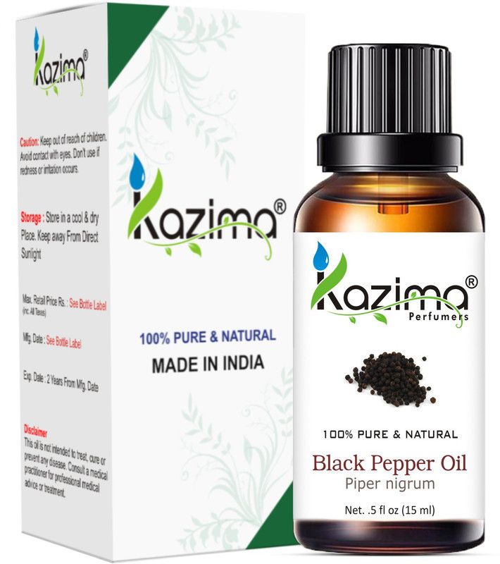 KAZIMA Black Pepper Essential Oil (15ML) Pure Natural For Skin Care & Hair Treatment  (15 ml)