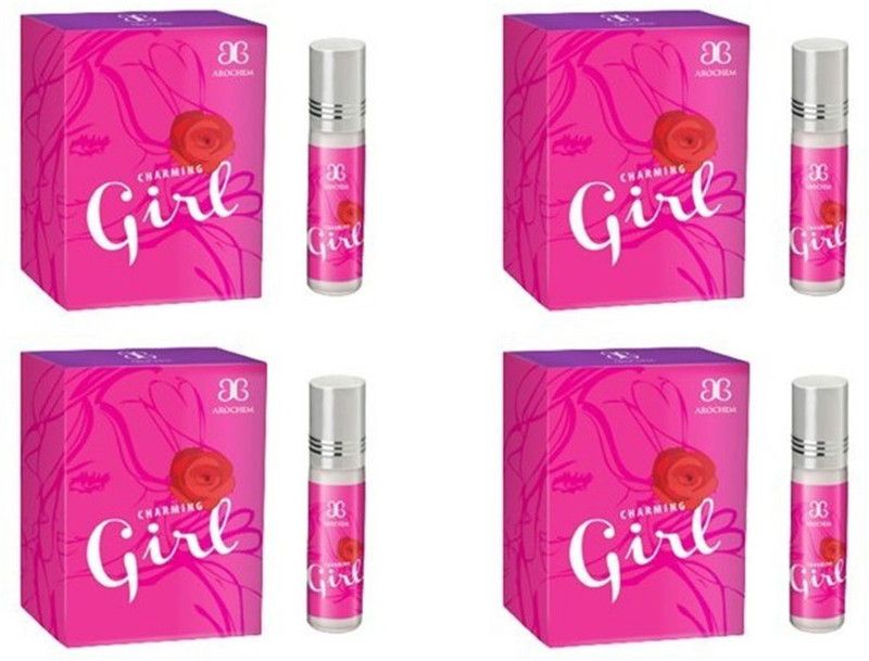 AROCHEM CHARMING GIRL Attar long lasting fragrance No Alcohol Pure Perfume Herbal Attar (Set of 4) (6ml Each) Herbal Attar  (Floral)