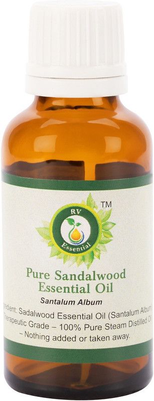 R V Essential Pure Sandalwood Essential Oil 15ml- Santalum Album (100% Pure and Natural Steam Distilled)  (15 ml)