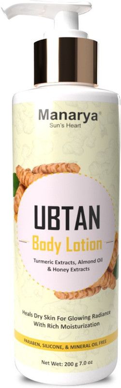 Manarya Sun's Heart Ubtan Body Lotion With Turmeric, Almond Oil & Honey Extracts  (200 g)