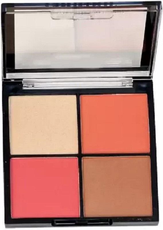 lujo 4 IN 1 HIGHLIGHTER BRONZER BLUSHER & CONTOUR 02 Highlighter  (MULTICOLOUR)
