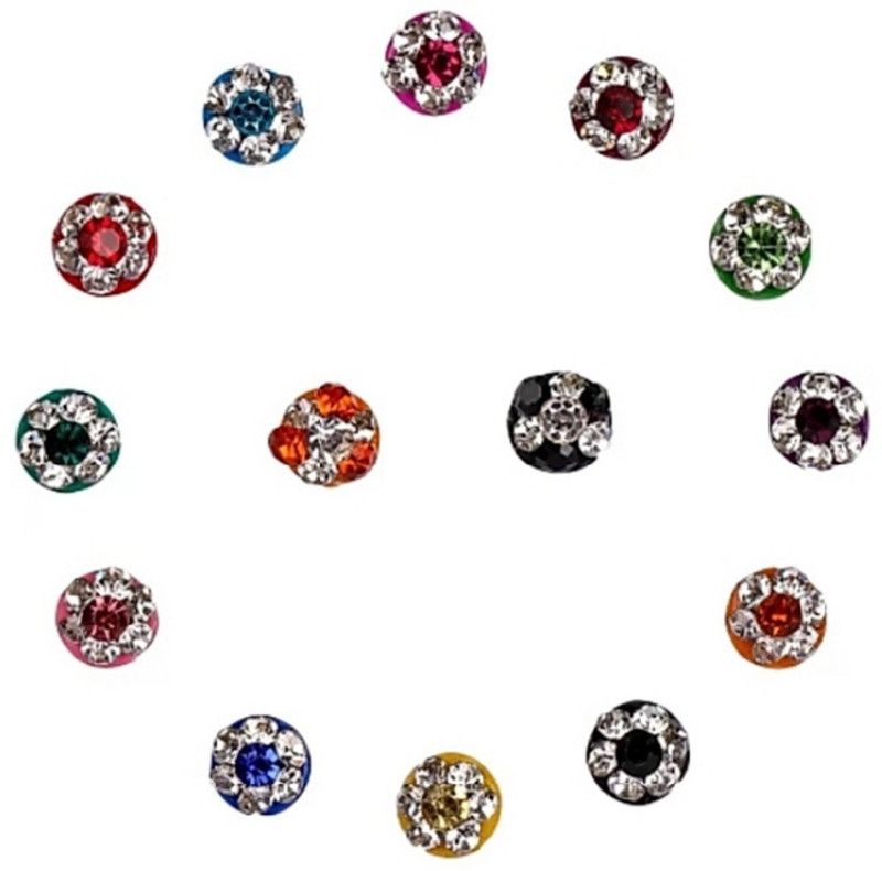 BEAUTY GOLD Traditional designer small bindiya for beautiful lady & girl forehead, nails, tattooing Multicolor Bindis  (mugli marathi, bengali bindi, Bollywood style)