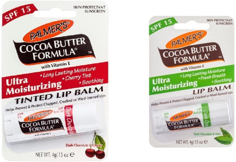 PALMER'S Ultra Moisturizing Lip Balm Set of 2 Dark Chocolate & Peppermint, Dark Chocolate & Cherry  (Pack of: 2, 4 g)