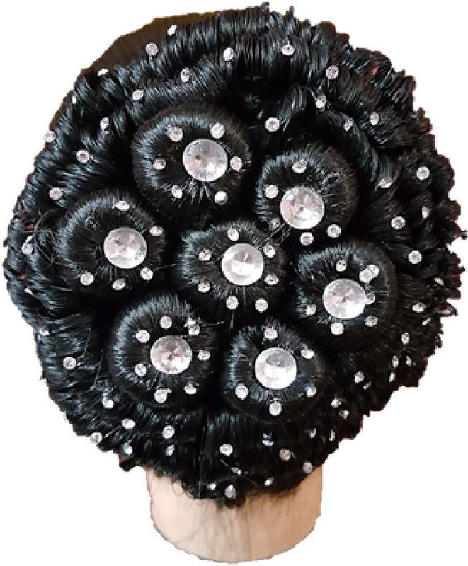 nik city store Awesome Stone Natural Black Brown Beautiful bun Style Plan simple hair Juda Bun Fashion Extension (pack of 1) Hair Extension