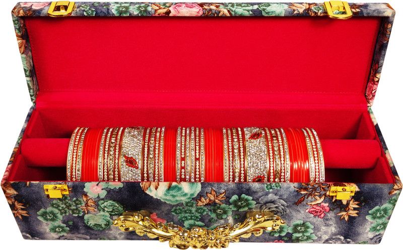 Gallantry's Premium Quality Single Rod Bangle Box,With Handel & 2 Lock,(Capacity 1 Large Size Chuda)Vanity Box. Bangles Vanity Box  (Multicolor)