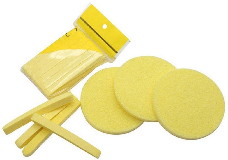 Stylewell ( Pack of 24 Pcs) Magical Stick Face Compressed Facial Cleaning Wash Puff Sponge Pad