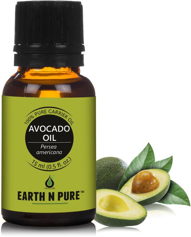 Earth N Pure Avocado Oil 100% Pure, Natural and Cold Pressed - 15 ml (0.5 fl. oz.)  (15 ml)