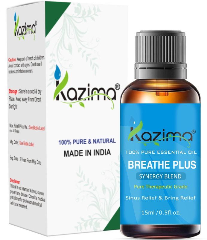 KAZIMA BREATHE PLUS BLEND ESSENTIAL Oil (15ml) Pure Therapeutic Grade  (15 ml)