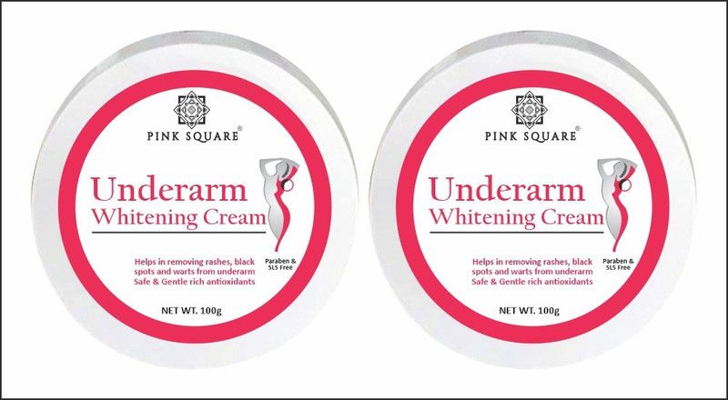 Pink Square 100 % Natural Underarm Whitening Cream Combo Pack Of 2  (200 g)