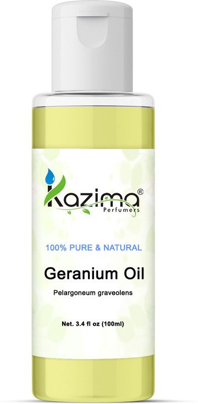 KAZIMA Geranium Essential Oil (100ML) 100% Pure Natural & Undiluted For Skin care & Hair treatment  (100 ml)