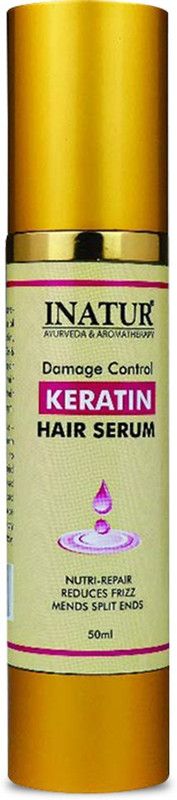 INATUR Damage Control Keratin Hair Serum To Reduces Frizz & Split Ends  (50 ml)