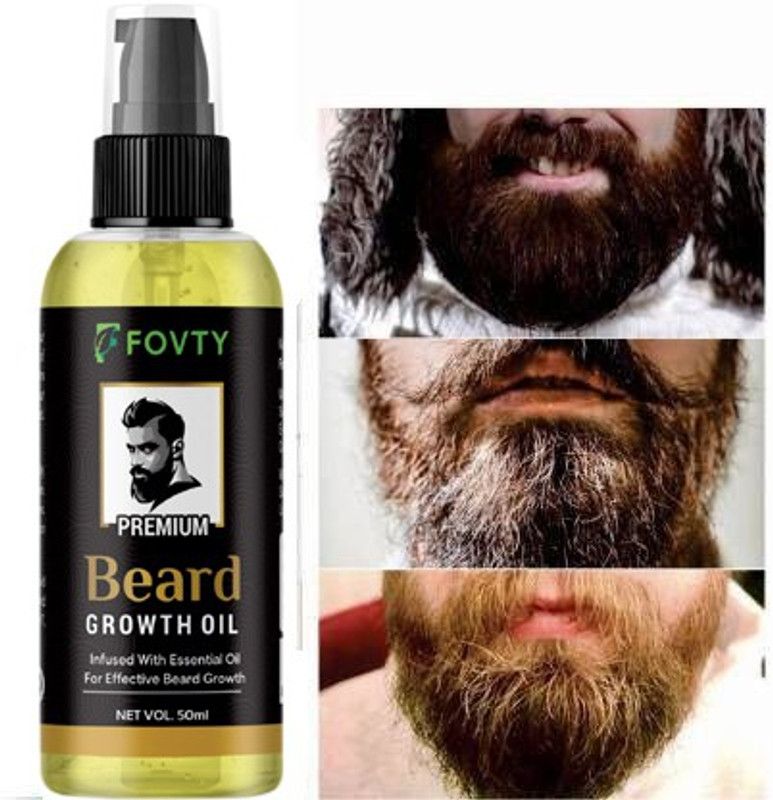 FOVTY CHACHALLENGE 100% Natural Smoothening Beard Oil Hair Oil  (50 ml)