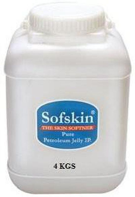 Sofskin 100% Pure White Petroleum Jelly IP (Pharma, No Smell) - 4 Kg.  (4 kg)