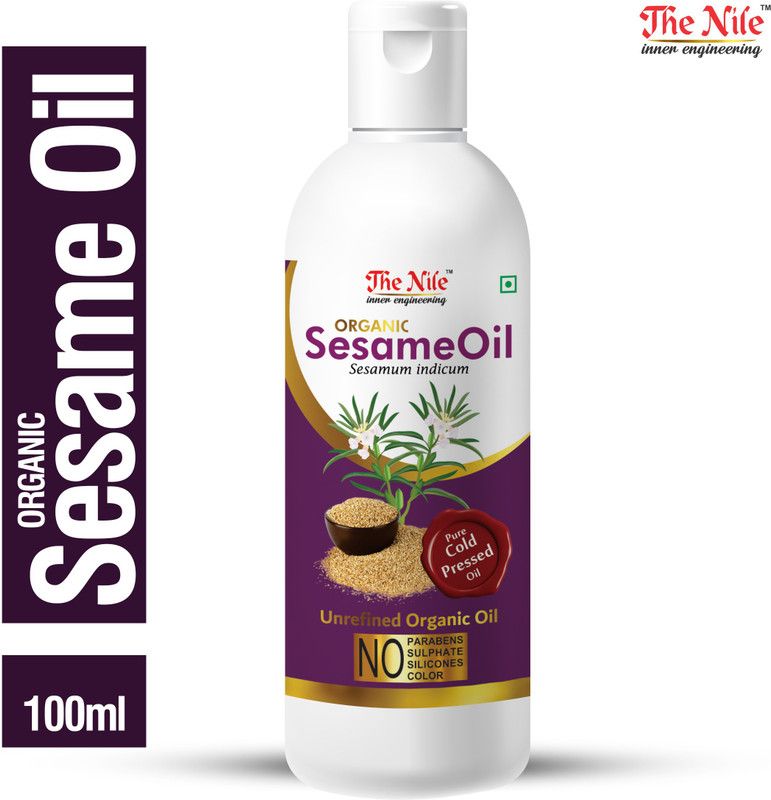 The Nile 100 % Pure Organic Sesame Oil ( Cold Pressed Oil) For Hair, Body, Skin Care, Massage Hair Oil 100 ml Hair Oil  (100 ml)