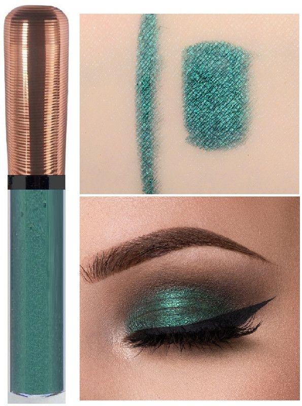 EVERERIN Green Color Waterproof Liquid Glitter Eye Shadow 7 ml  (Green)
