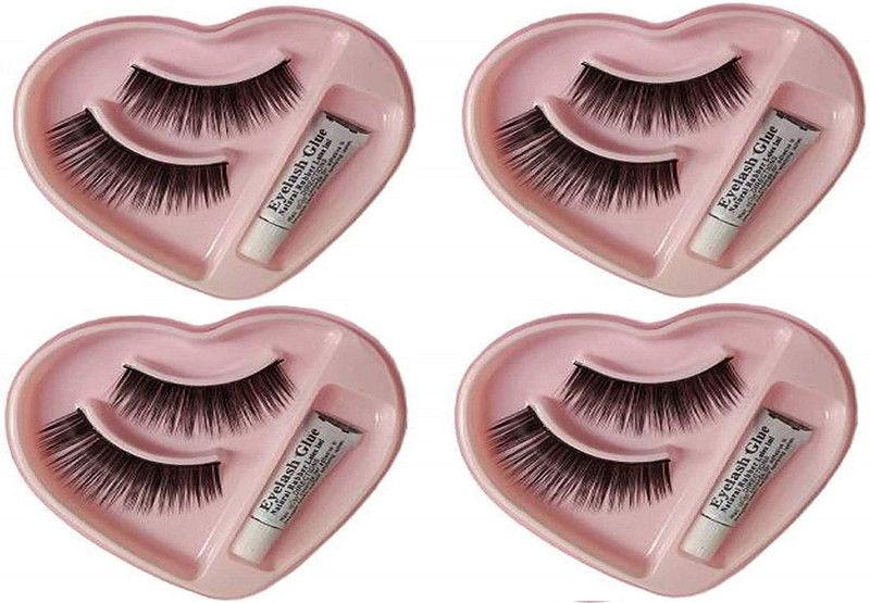 Valsh Latixmat thick & soft false eye lashes for women & girls (qw)  (Pack of 4)