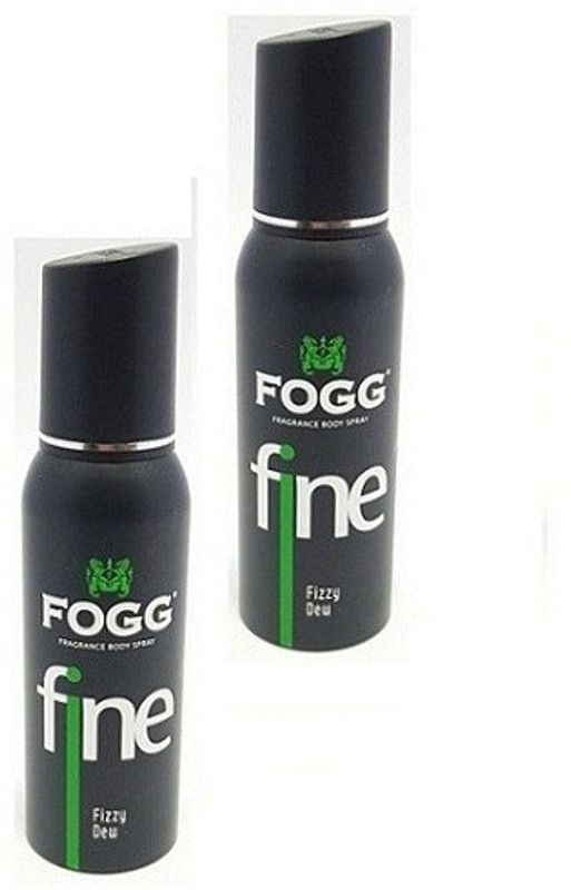 FOGG Fine Fizzy Dew Body Spray Each 120ml Set of 2 Deodorant Spray - For Men  (240 ml, Pack of 2)