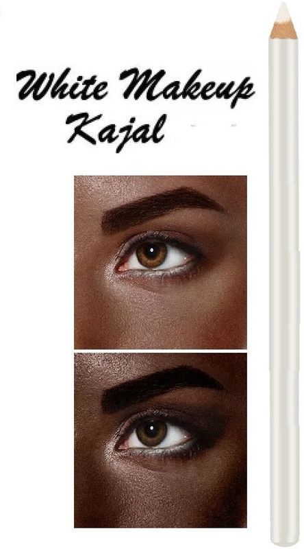 Emijun White kajal eyeliner pencil waterproof ,smudge proof . 2 g  (white)
