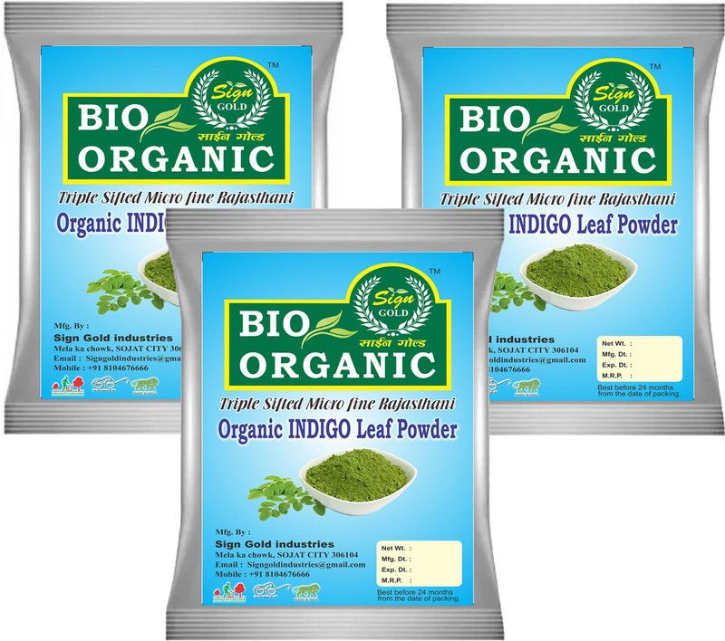 sign gold Pure Organic 100% Natural Indigo Powder For Hair Color _300  (300 g)