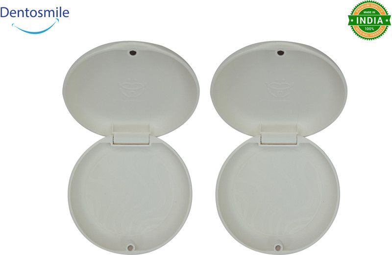Dentosmile Slim Aligner Case/Aligner and Retainer Case/Dental Orthodontic Retainer Box - Off White Color / Pack of 2 Teeth Whitening Kit