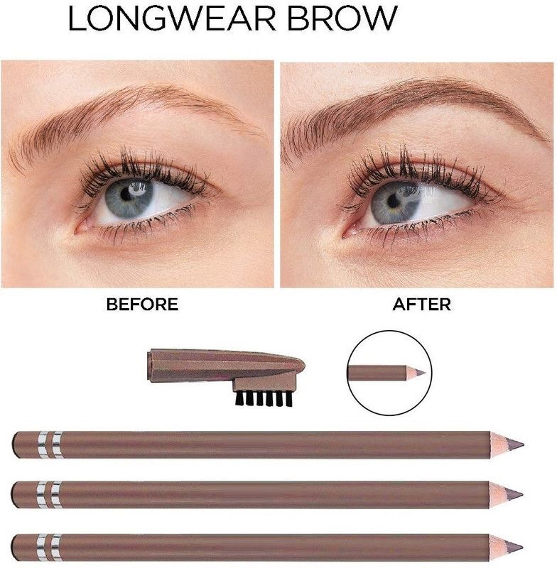 BLUEMERMAID BEAUTIFUL LOOK BROWN EYE BROW PENCIL FOR PERFECT EYE LOOK  (BROWN)
