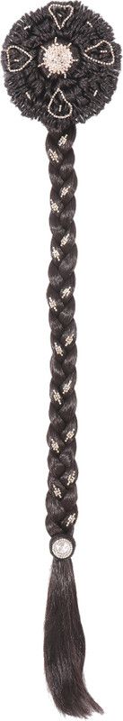Honbon Wig Juda Choti With Stone Work for Women And Girls, Extension 24-26 Inches (Black Hair Extension