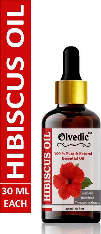 Olvedic 100% Pure & Natural Hibiscus Oil For Hair, Body, Growth Oil-30 ML  (30 ml)