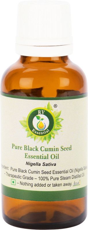 R V Essential Pure Black Cumin Seed Essential Oil 5ml- Nigella Sativa (100% Pure and Natural Steam Distilled)  (5 ml)