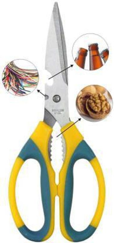 sbaprime 1Pcs Stainless Steel Kitchen Scissors Scissors  (Set of 1, Multicolor)