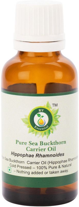 R V Essential Pure Sea Buckthorn Carrier Oil 30ml- Hippophae Rhamnoides (100% Pure and Natural Cold Pressed)  (30 ml)