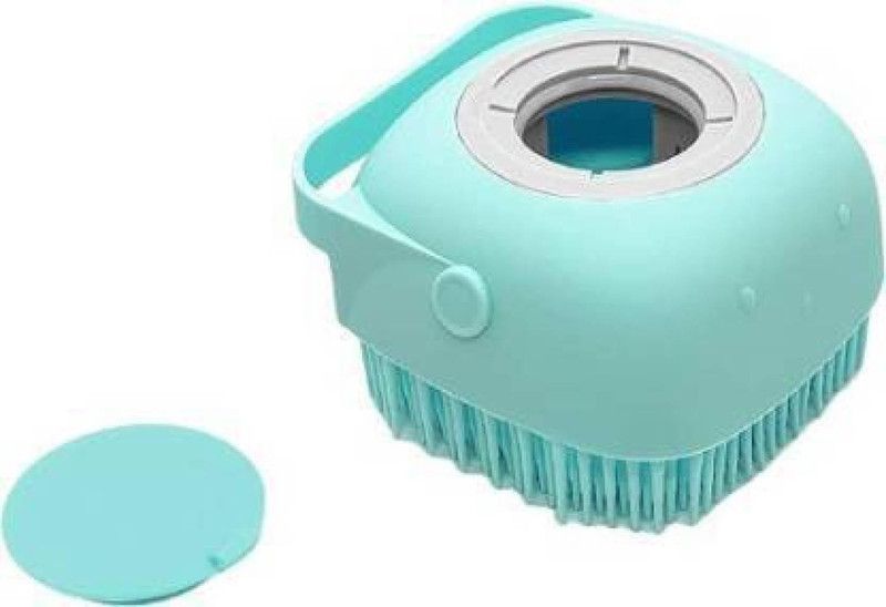 London Britches Body Brush with Shampoo Dispenser for Women Soft Silicone Bristles Palm Body Massage Brush Exfoliating Shower Body Bath Brush for Washing