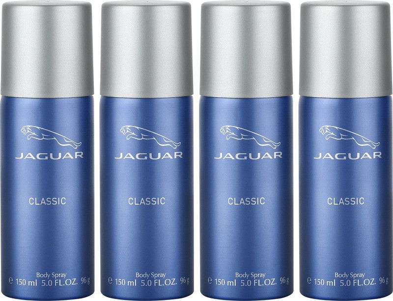 JAGUAR Classic Deodorant Spray 150ml (Pack of 4) Deodorant Spray - For Men  (600 ml, Pack of 4)