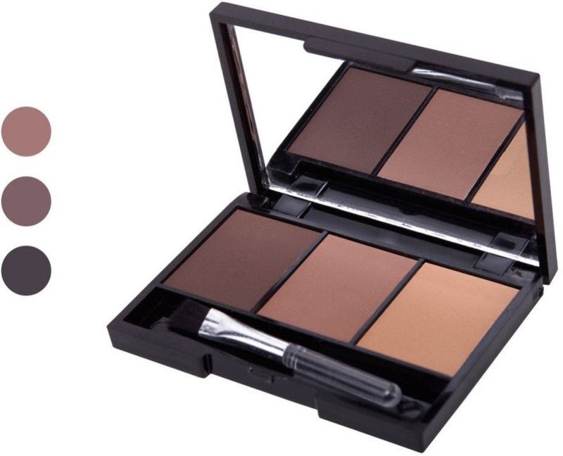 amour amour 3 Colors Set Women Makeup Eyeshadow Palette Eyebrow Eye Shadow Powder Cosmetic 1  (copper, skin, brown)