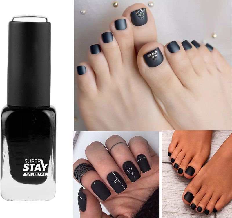 GABBU Nail Polish for Women Nail Paint JET BLACK BLACK