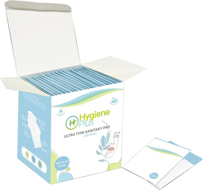 Hygiene Plus Sanitary Pad For Women Ultra Thin Rash Free Regular flow Sanitary Pad  (Pack of 20)