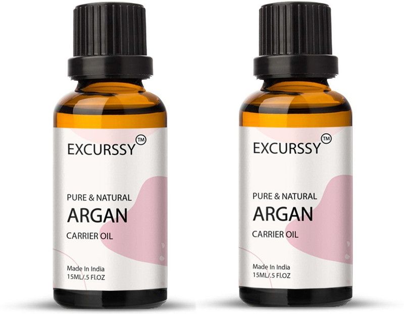 EXCURSSY Moroccan Argan Cold Pressed Carrier Oil - Combo Of 2 Each  (15 ml)