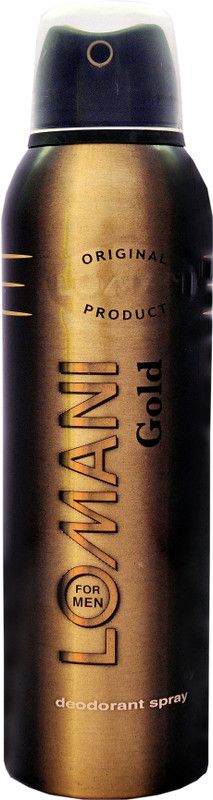 LOMANI LM1221 Gold Deodorant Spray - For Men  (200 ml)