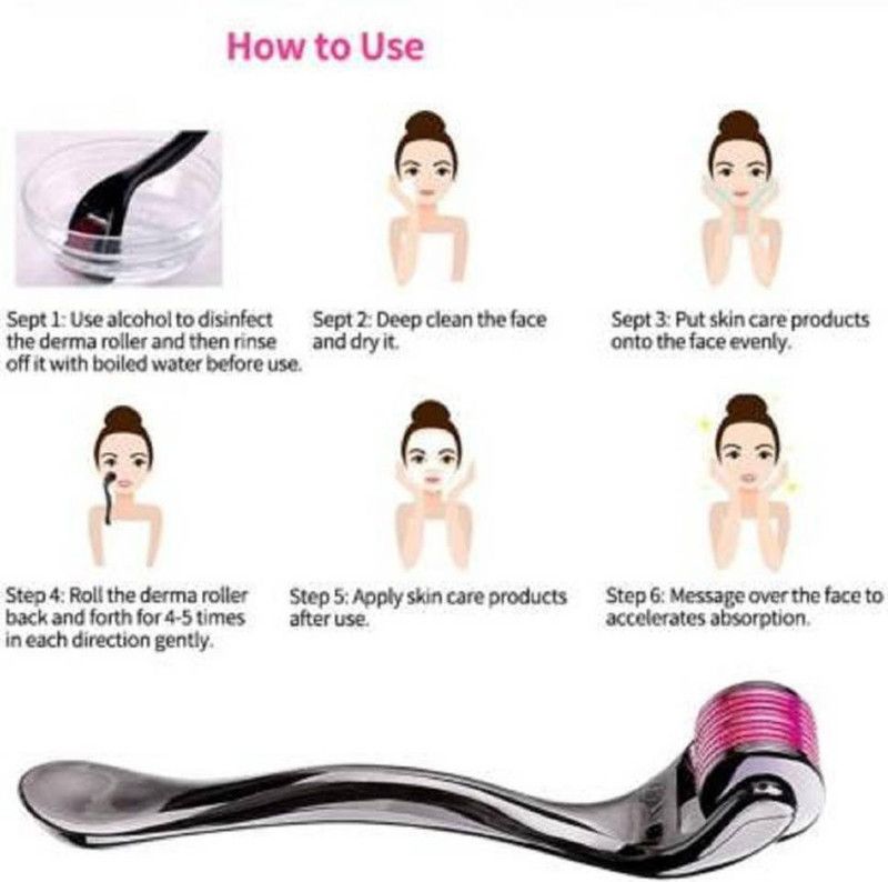Ramya beauty care ORIGNAL Derma Roller 0.5mm 540 Titanium Micro Needles for Hair&Beard Growth  (100 ml)