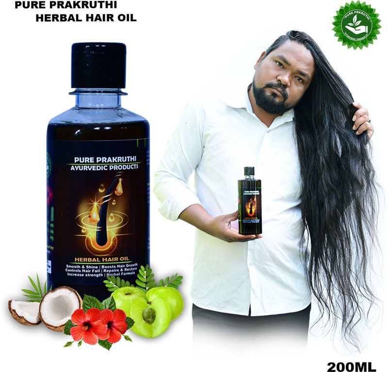 PURE PRKRUTHI AYURVEDIC PRODUCTS Hair oil for Hair Fall and Hair Growth Hair Oil  (250 L)