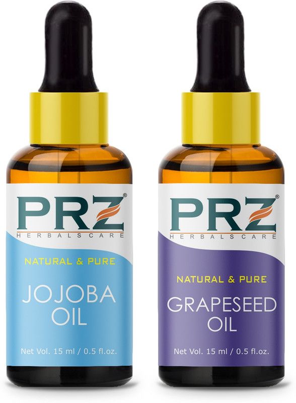 PRZ Combo of Jojoba oil and Grapeseed Essential oil ( Each 15ml )  (15 ml)