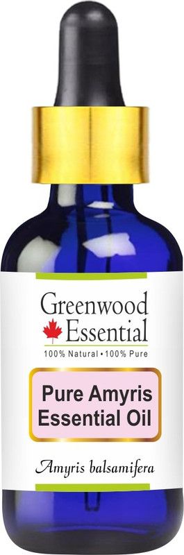 Greenwood Essential Pure Amyris Essential Oil (Amyris balsamifera) with Glass Dropper 100% Natural Therapeutic Grade Steam Distilled  (10 ml)